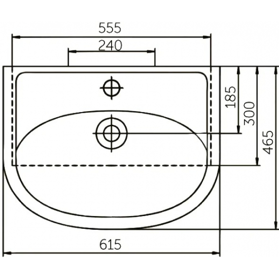 Тумба с раковиной САНТА Сити 60 2 двери 2 ящика