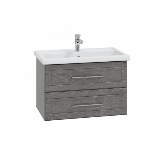 Тумба с раковиной САНТА Венера 80 подвесная, дуб шале графит