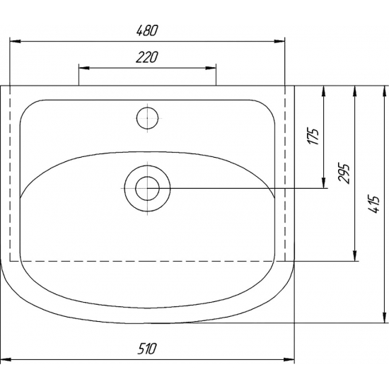 Тумба с раковиной САНТА Верона 50 напольная, 2 двери