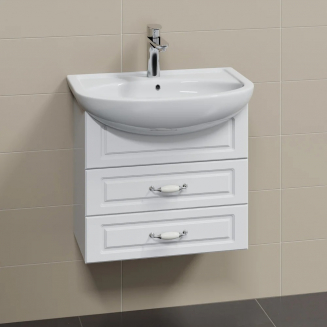 Тумба с раковиной САНТА Верона 60 подвесная, 2 ящика