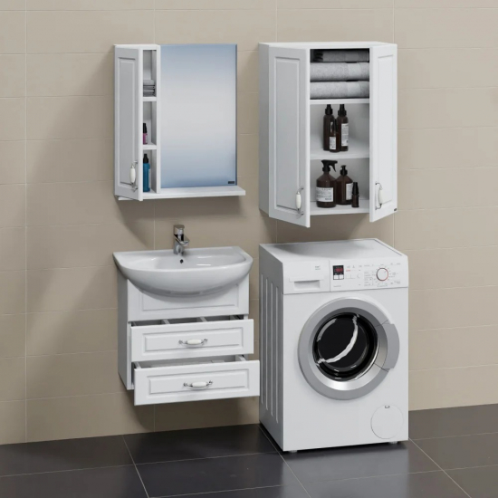 Тумба с раковиной САНТА Верона 60 подвесная, 2 ящика