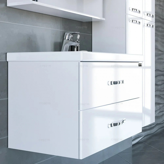 Тумба с раковиной САНТА Виктория 80 подвесная