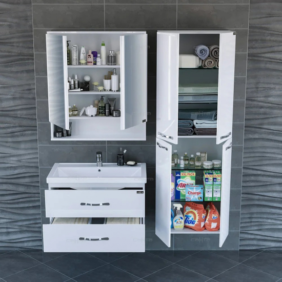 Тумба с раковиной САНТА Виктория 80 подвесная