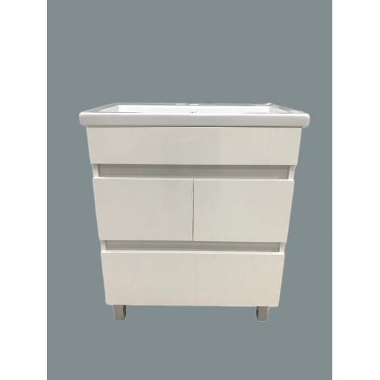 Тумба с раковиной SANTREK HOME Лайн-70 напольная, 2 двери 1 ящик,  раковина Como 70