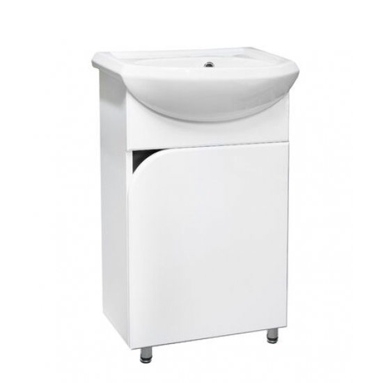 Тумба с раковиной SANTREK HOME Сура 45 напольная, раковина Уют 45