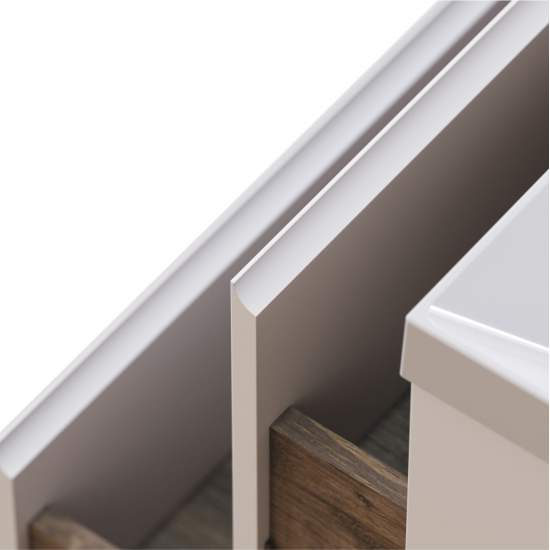 Тумба с раковиной SOLE Grand 100 подвесная, белая глянцева