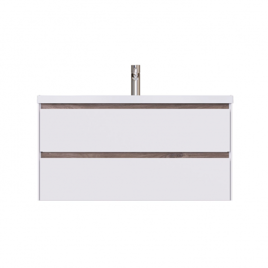 Тумба с раковиной SOLE Grand 100 подвесная, белая глянцева