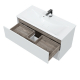 Тумба с раковиной SOLE Ultra 100 подвесная, белая матовая
