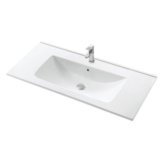 Тумба с раковиной SOLE Ultra 100 подвесная, серая матовая