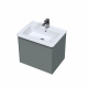Тумба с раковиной SOLE Ultra 60 подвесная, серая матовая, раковина Next 60