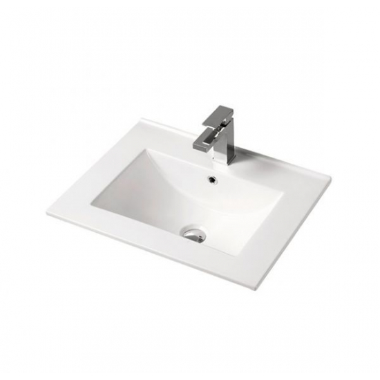 Тумба с раковиной SOLE Ultra 60 подвесная, серая матовая, раковина Next 60