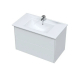 Тумба с раковиной SOLE Ultra 80 подвесная, белая глянцевая, раковина More 80