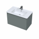 Тумба с раковиной SOLE Ultra 80 подвесная, серая матовая, раковина More 80
