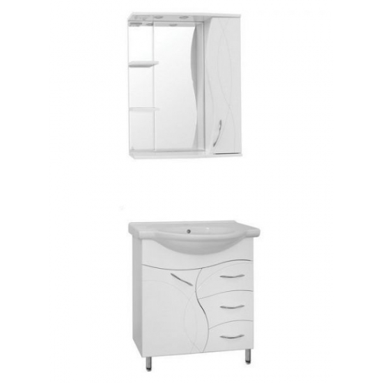 Тумба с раковиной STYLE LINE Амелия 75 белая