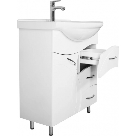 Тумба с раковиной STYLE LINE Амелия 75 белая