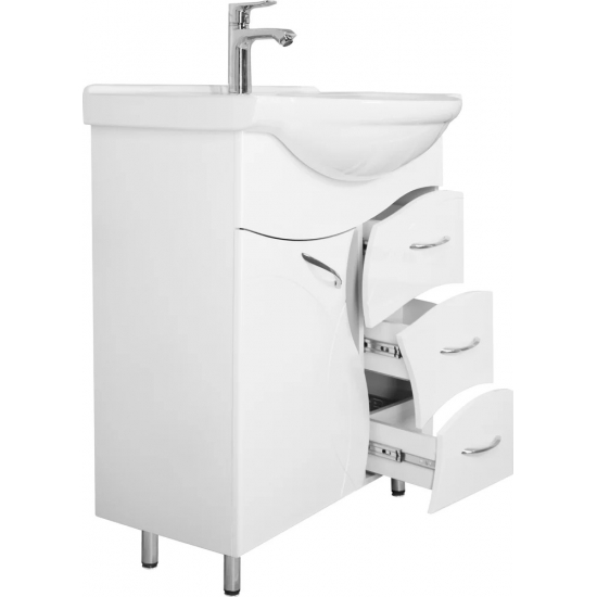 Тумба с раковиной STYLE LINE Амелия 75 белая