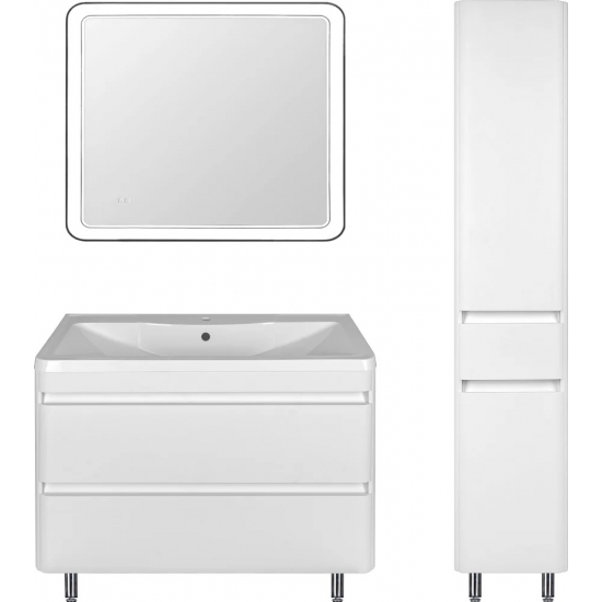 Тумба с раковиной STYLE LINE Атлантика 100 Люкс Plus, напольная, антискрейч