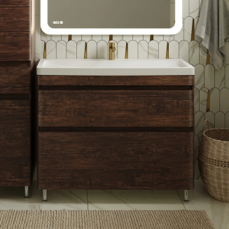 Тумба с раковиной STYLE LINE Атлантика 100 Люкс Plus, напольная, старое дерево