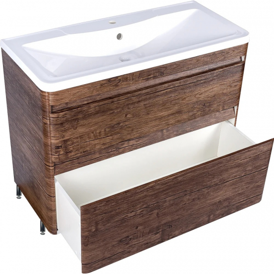 Тумба с раковиной STYLE LINE Атлантика 100 Люкс Plus, напольная, старое дерево