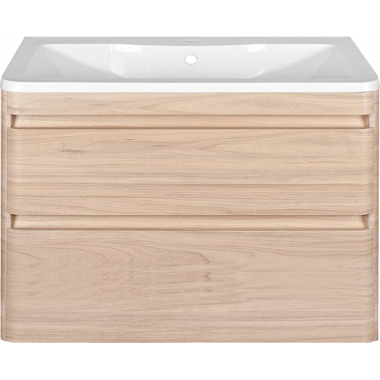 Тумба с раковиной STYLE LINE Атлантика 100 Люкс Plus, подвесная, ясень перламутр