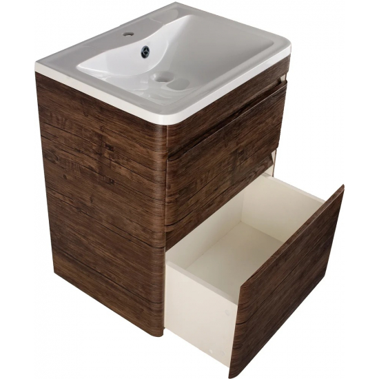 Тумба с раковиной STYLE LINE Атлантика 60 Люкс Plus, напольная,старое дерево