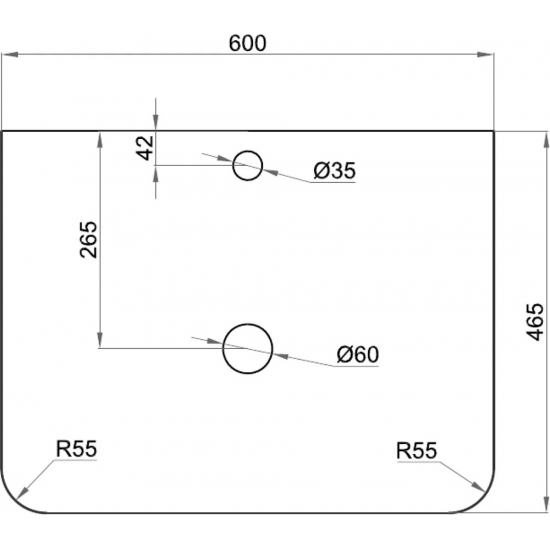 Тумба с раковиной STYLE LINE Атлантика 60 Люкс Plus, подвесная, бетон темный