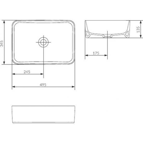 Тумба с раковиной STYLE LINE Атлантика 70 Люкс Plus, подвесная, бетон тёмный