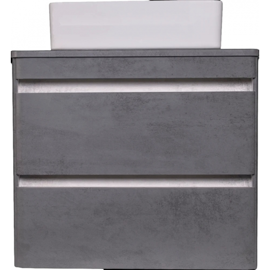 Тумба с раковиной STYLE LINE Атлантика 70 Люкс Plus, подвесная, бетон тёмный