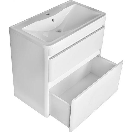 Тумба с раковиной STYLE LINE Атлантика 80 Люкс Plus, напольная, антискрейч