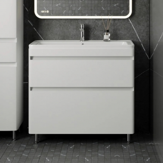 Тумба с раковиной STYLE LINE Атлантика 90 Люкс Plus, напольная, антискрейч