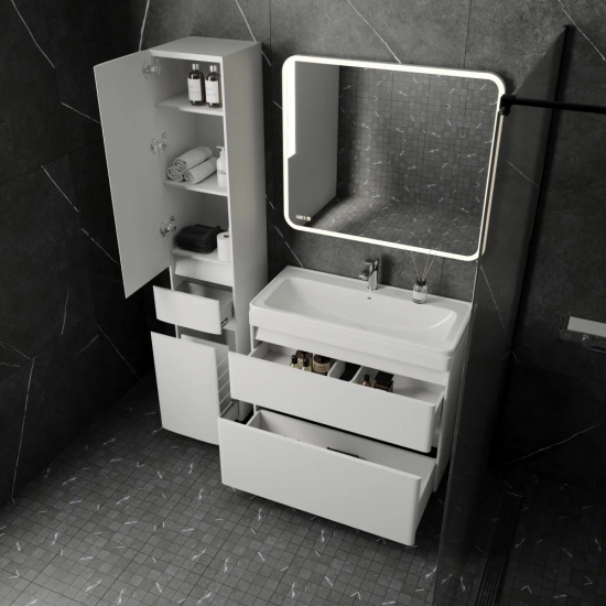 Тумба с раковиной STYLE LINE Атлантика 90 Люкс Plus, напольная, антискрейч