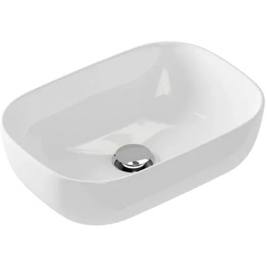 Тумба с раковиной STYLE LINE Бали 60 белый софт со столешницей, раковина MODUO 50 Square