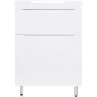 Тумба с раковиной STYLE LINE Бергамо Мини 60 Люкс Plus напольная, антискрейтч белая