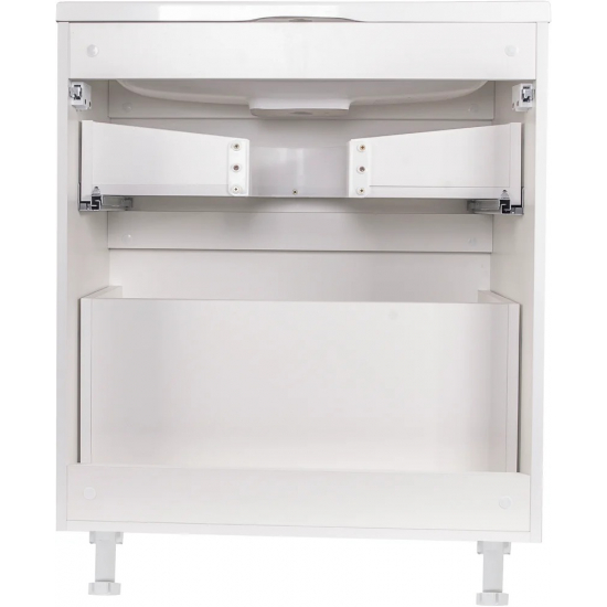 Тумба с раковиной STYLE LINE Бергамо Мини 70 Люкс Plus напольная, антискрейтч белая