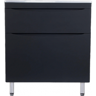 Тумба с раковиной STYLE LINE Бергамо Мини 80 Люкс Plus напольная, антискрейтч черная