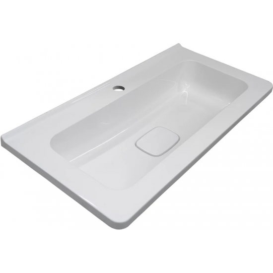 Тумба с раковиной STYLE LINE Бергамо Мини 80 Люкс Plus напольная, антискрейтч черная