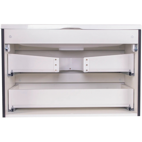 Тумба с раковиной STYLE LINE Бергамо Мини 80 Люкс Plus подвесная, антискрейтч черная