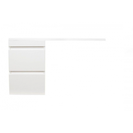 Тумба с раковиной STYLE LINE Даллас 100 Люкс Plus L подвесная, белая, 2 ящика