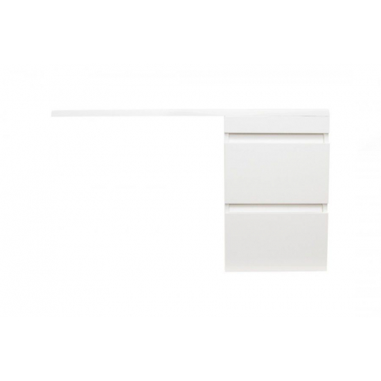 Тумба с раковиной STYLE LINE Даллас 100 Люкс Plus R подвесная, белая, 2 ящика