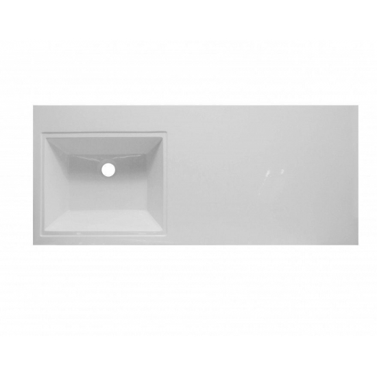 Тумба с раковиной STYLE LINE Даллас 110 Люкс Plus L напольная, белая, 2 ящика