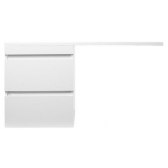 Тумба с раковиной STYLE LINE Даллас 110 Люкс Plus L подвесная, белая, 2 ящика