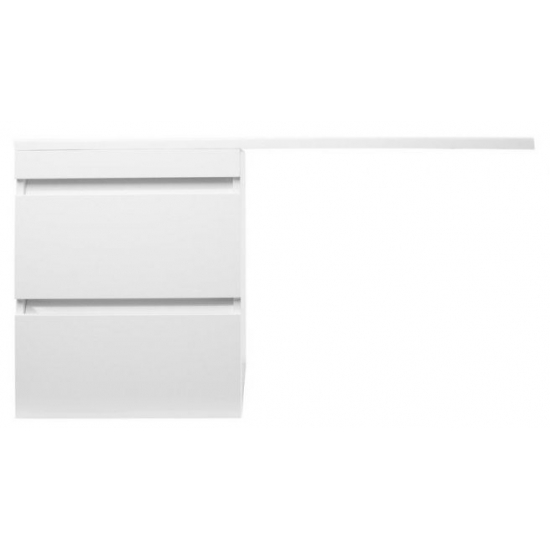 Тумба с раковиной STYLE LINE Даллас 110 Люкс Plus L подвесная, белая, 2 ящика