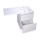 Тумба с раковиной STYLE LINE Даллас 110 Люкс Plus R напольная, белая, 2 ящика