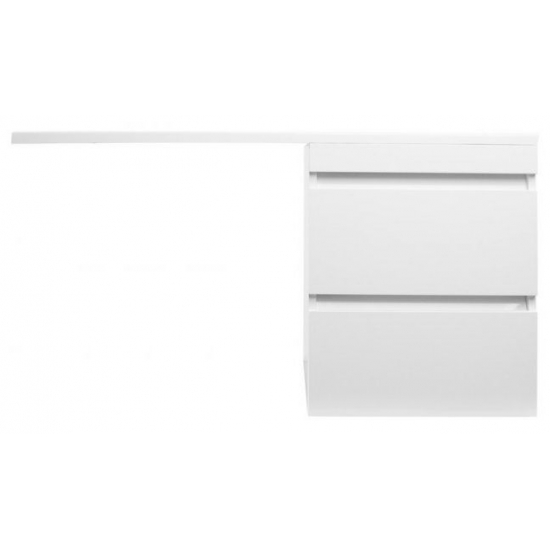 Тумба с раковиной STYLE LINE Даллас 110 Люкс Plus R подвесная, белая, 2 ящика