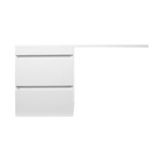 Тумба с раковиной STYLE LINE Даллас 115 Люкс Plus L подвесная, белая, 2 ящика