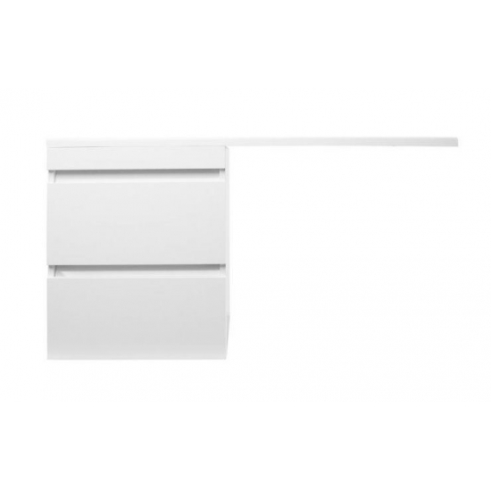 Тумба с раковиной STYLE LINE Даллас 115 Люкс Plus L подвесная, белая, 2 ящика