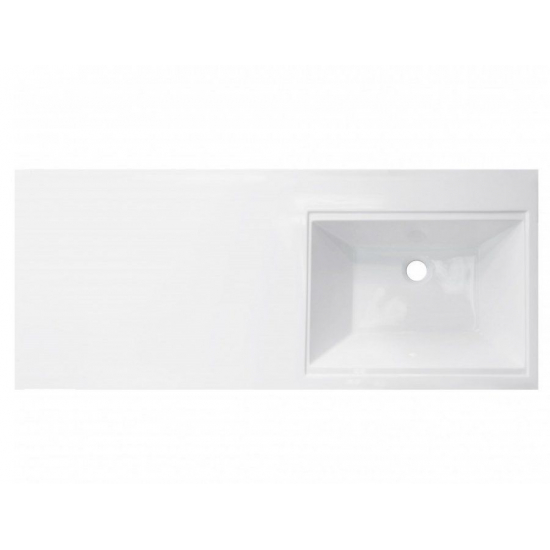 Тумба с раковиной STYLE LINE Даллас 115 Люкс Plus R напольная, белая, 2 ящика