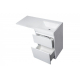 Тумба с раковиной STYLE LINE Даллас 115 Люкс Plus R напольная, белая, 2 ящика