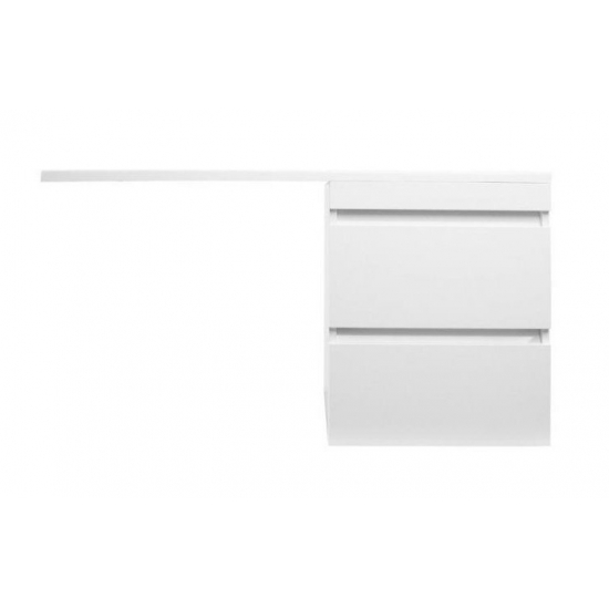 Тумба с раковиной STYLE LINE Даллас 115 Люкс Plus R подвесная, белая, 2 ящика