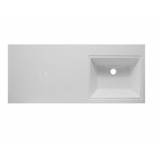 Тумба с раковиной STYLE LINE Даллас 120 Люкс Plus R напольная, белая, 2 ящика